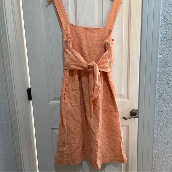 NWT Anthropologie Ingalla Tie Waist Dress Women size 16 peach summer plus size - Picture 9 of 12